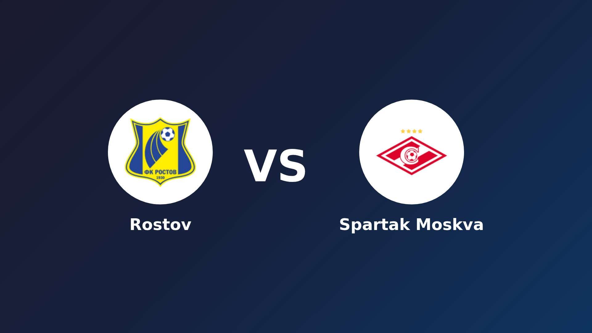 Rostov vs Spartak Moskva