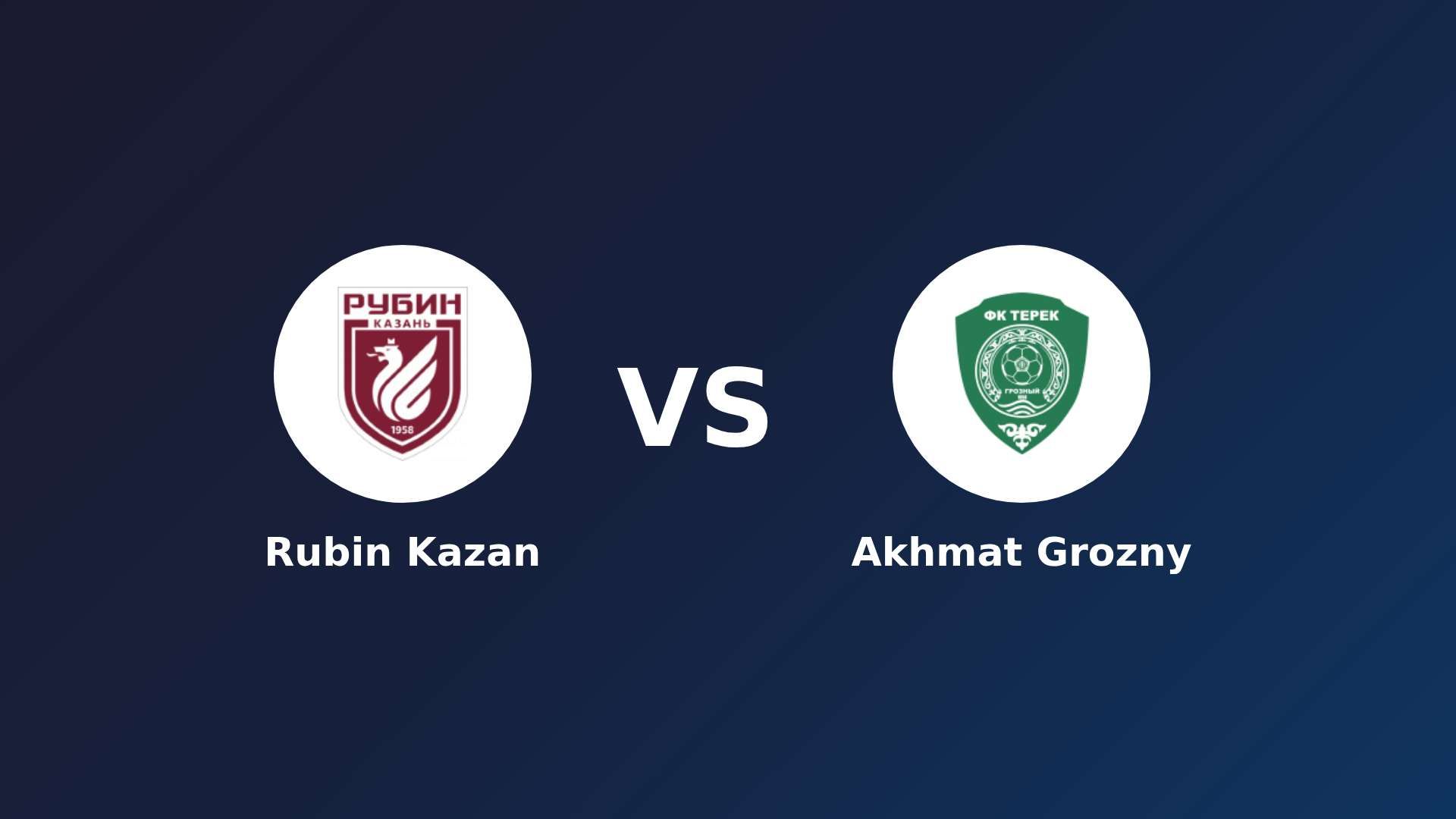 Rubin Kazan vs Akhmat Grozny