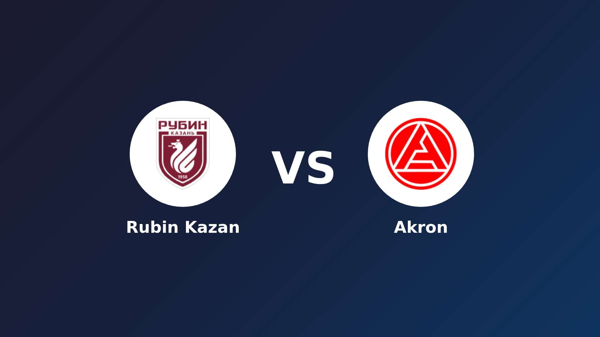 Rubin Kazan vs Akron