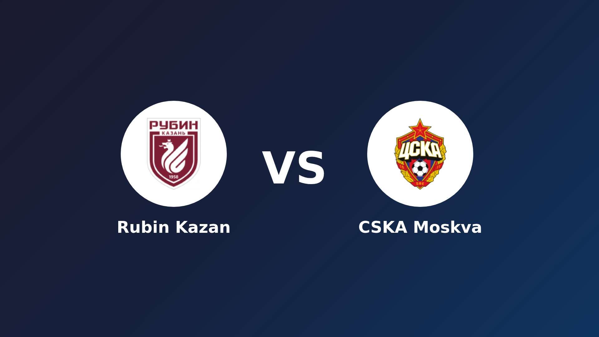 Rubin Kazan vs CSKA Moskva