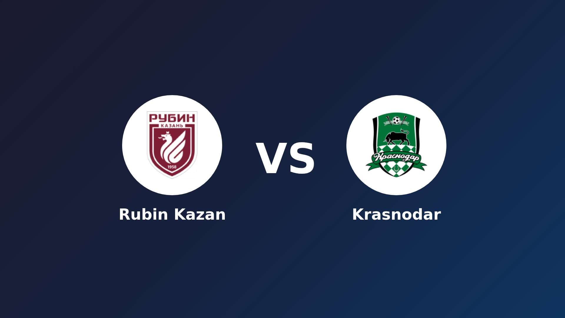 Rubin Kazan vs Krasnodar