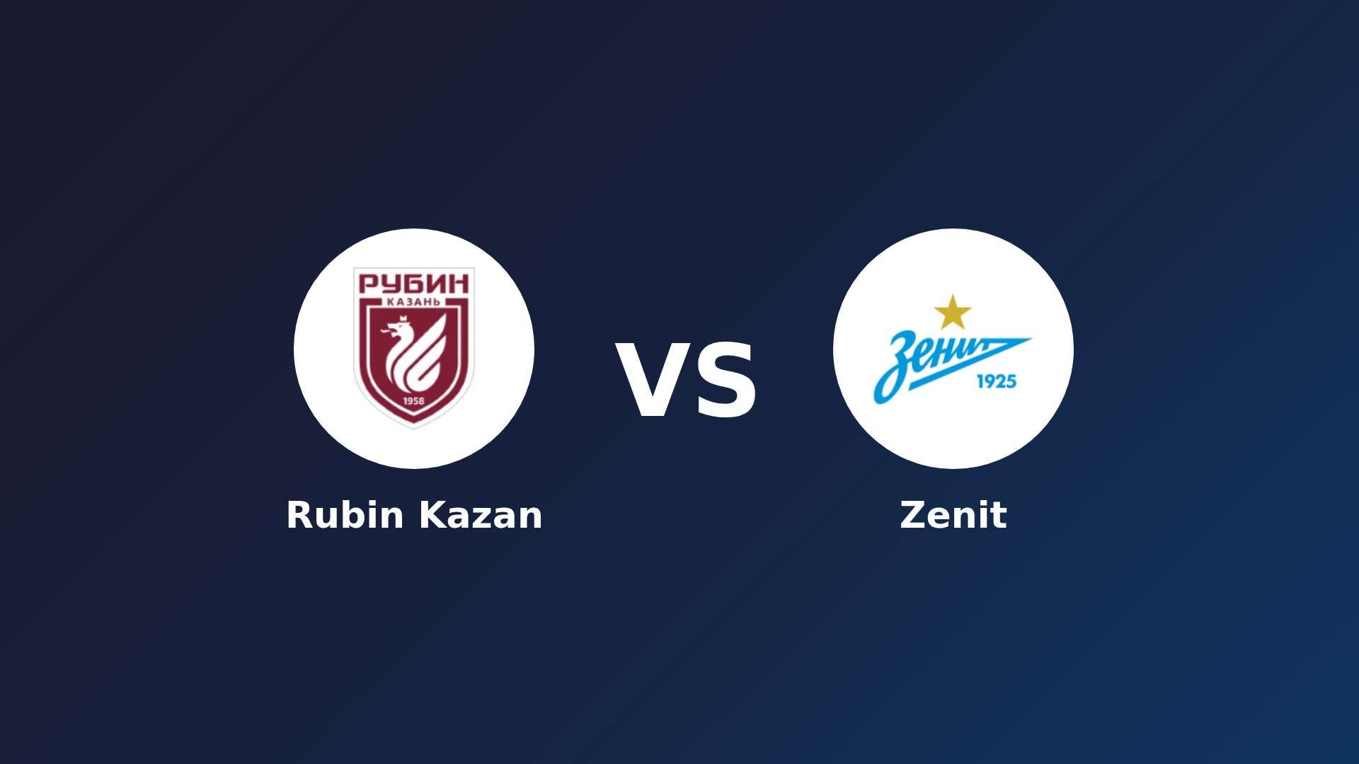 Rubin Kazan vs Zenit
