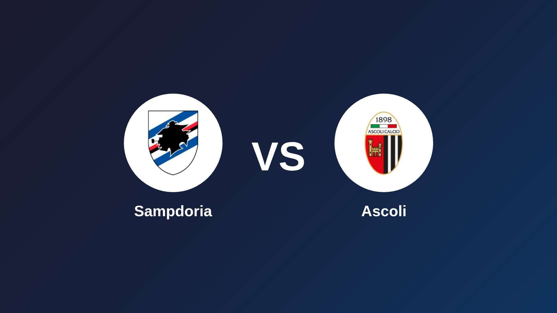 Sampdoria vs Ascoli