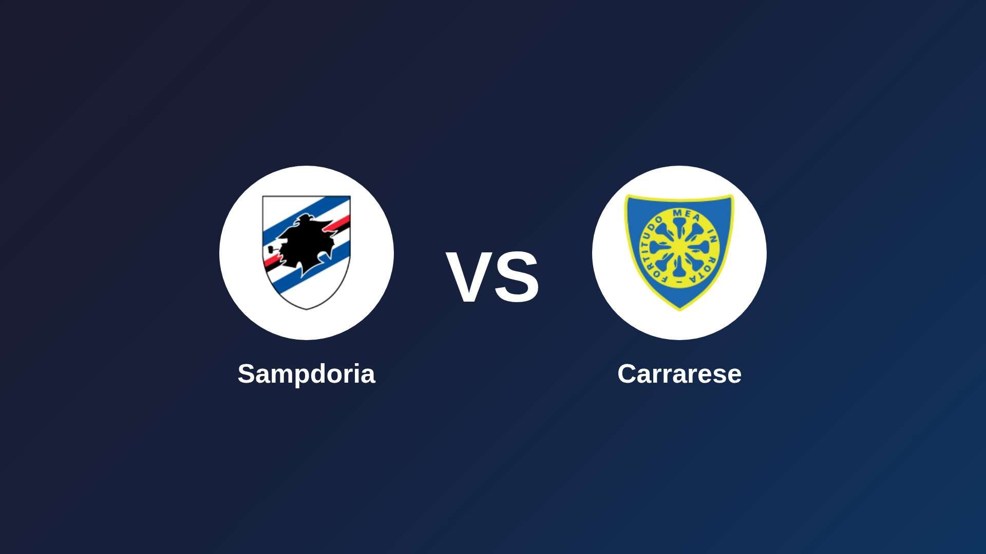 Sampdoria vs Carrarese