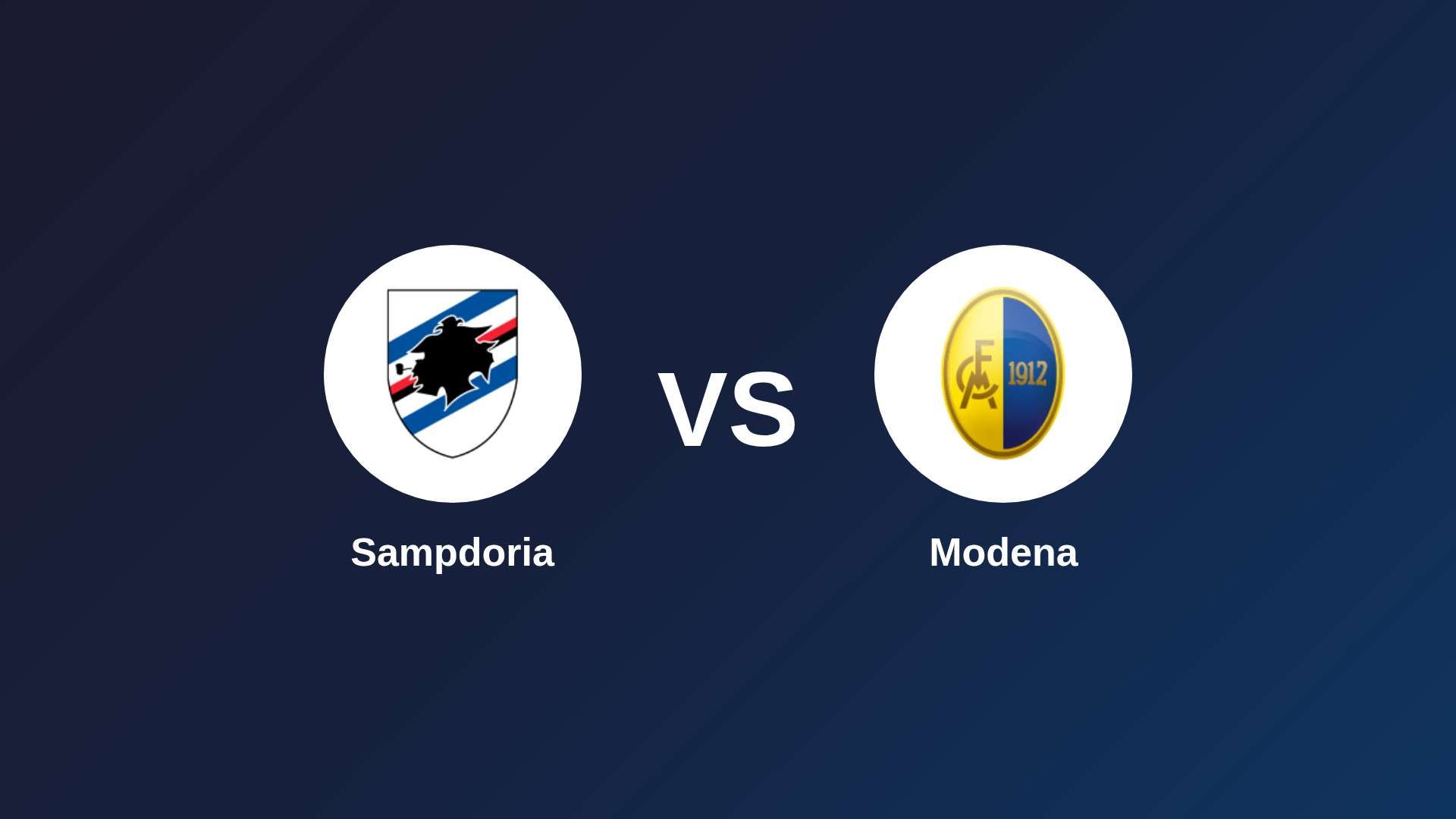 Sampdoria vs Modena