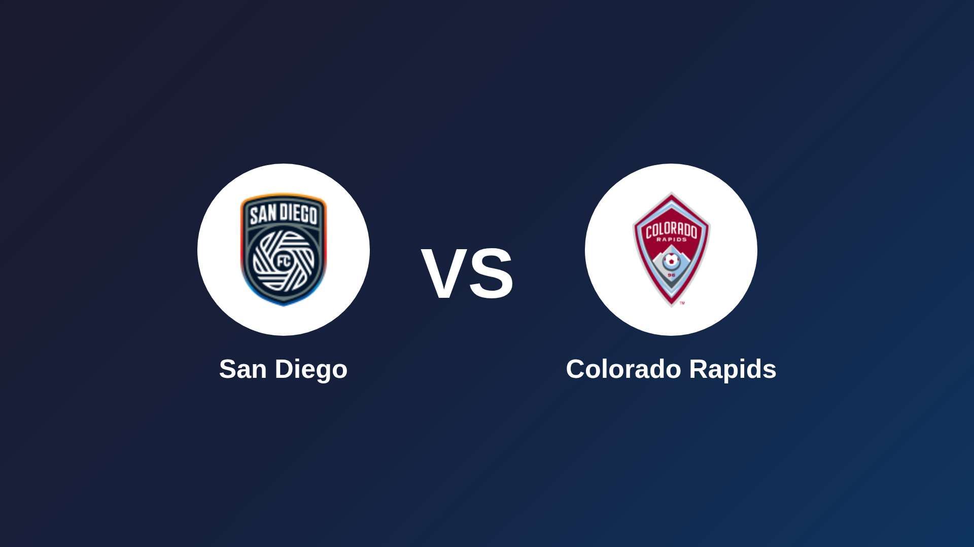 San Diego vs Colorado Rapids