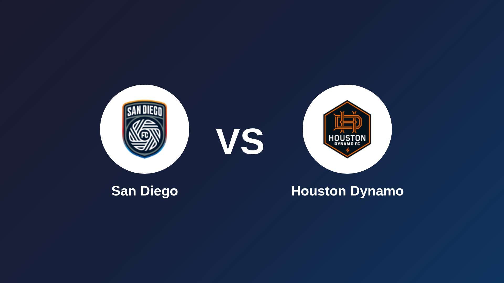 San Diego vs Houston Dynamo