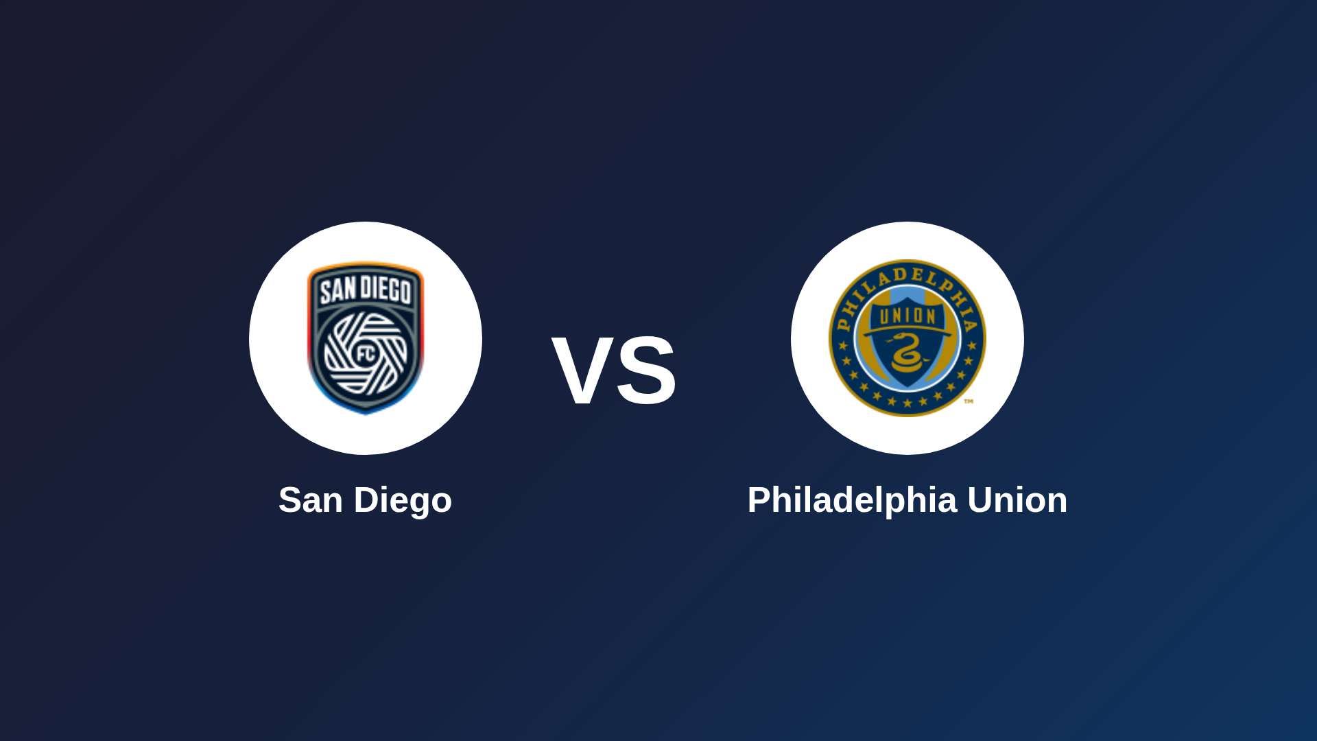 San Diego vs Philadelphia Union