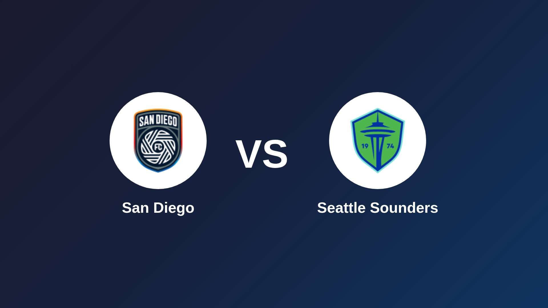 San Diego vs Seattle Sounders