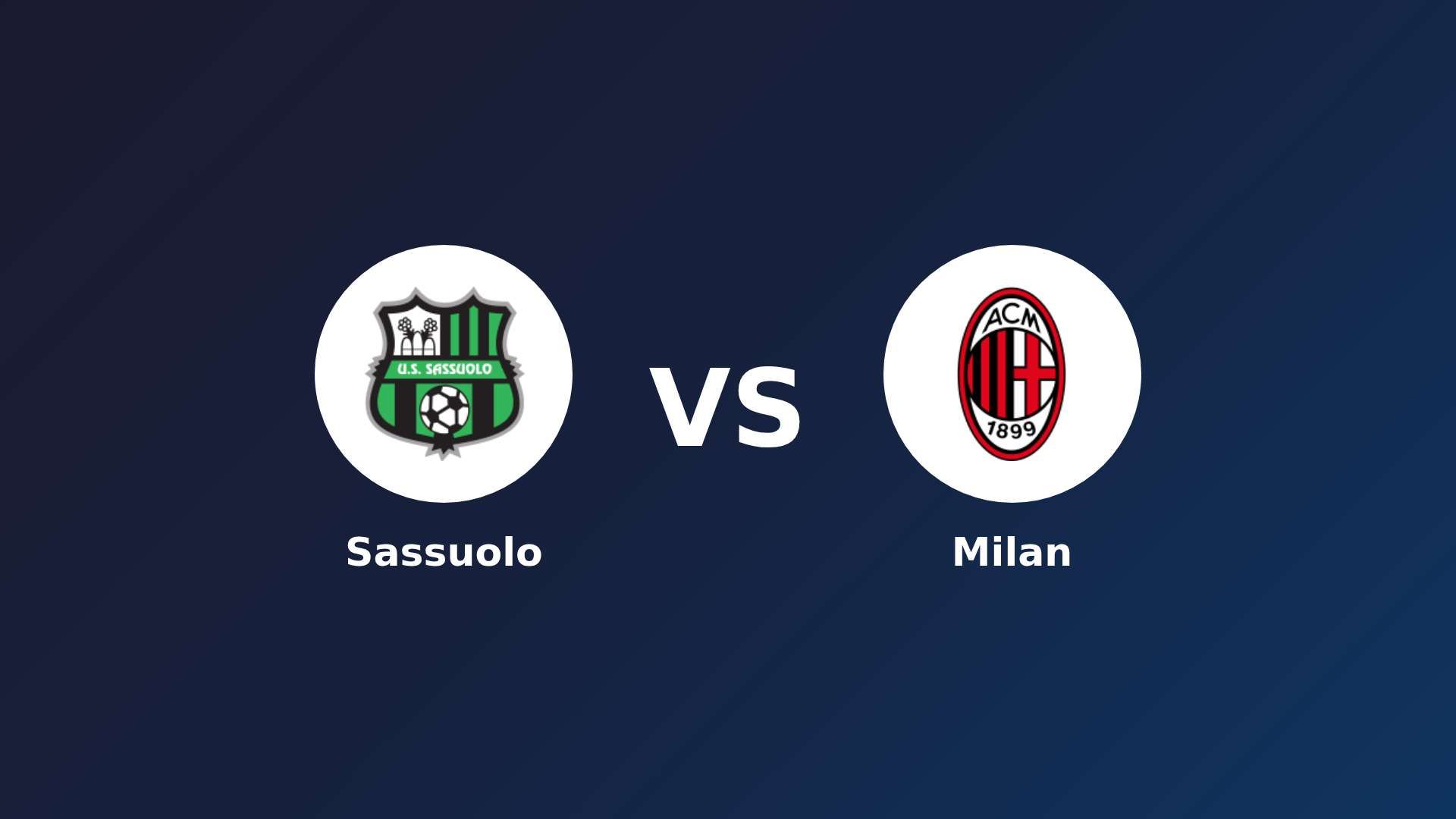 Sassuolo vs AC Milan