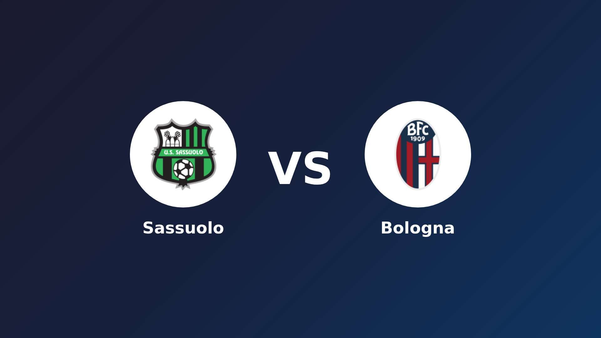 Sassuolo vs Bologna