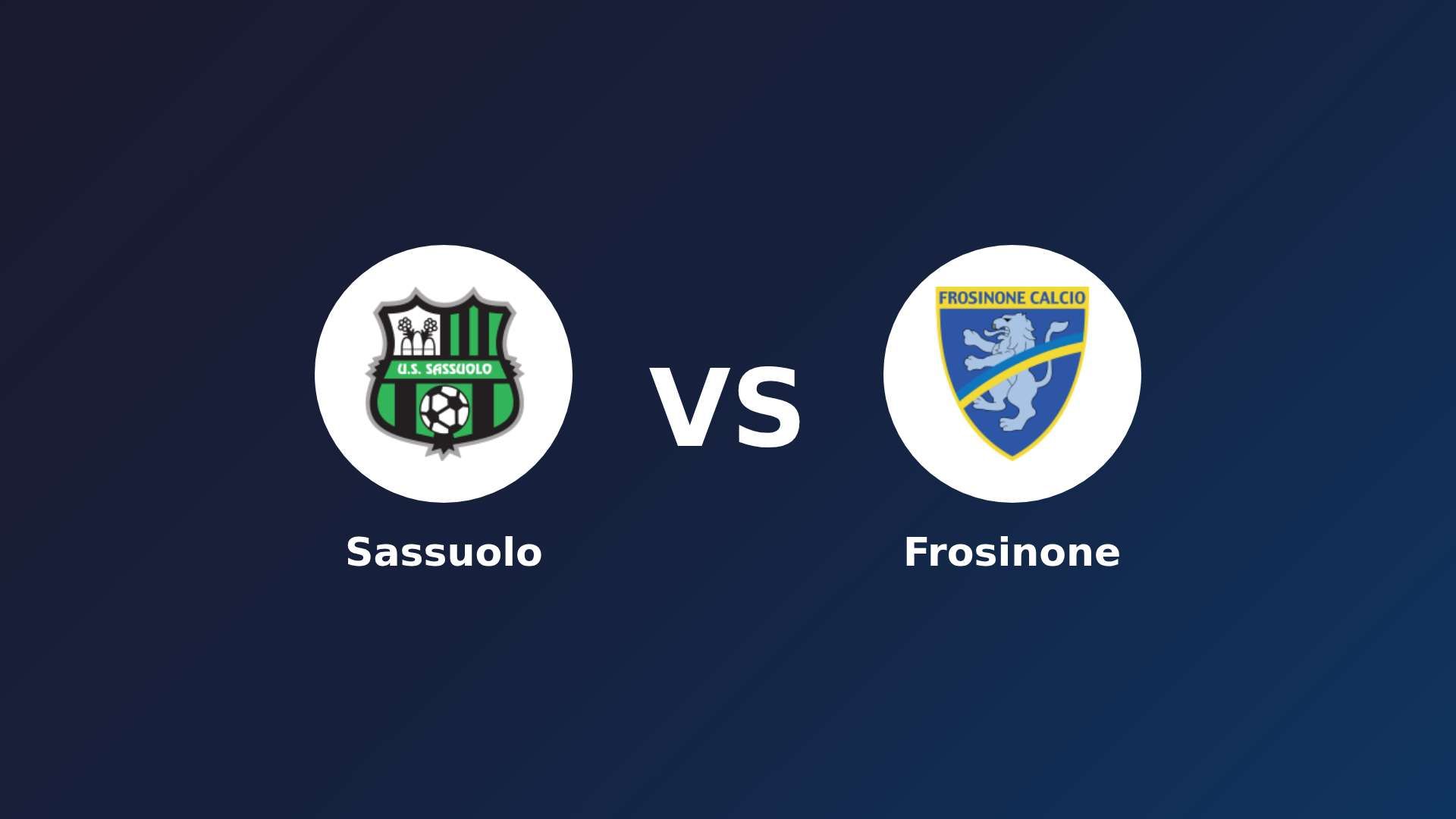 Sassuolo vs Frosinone