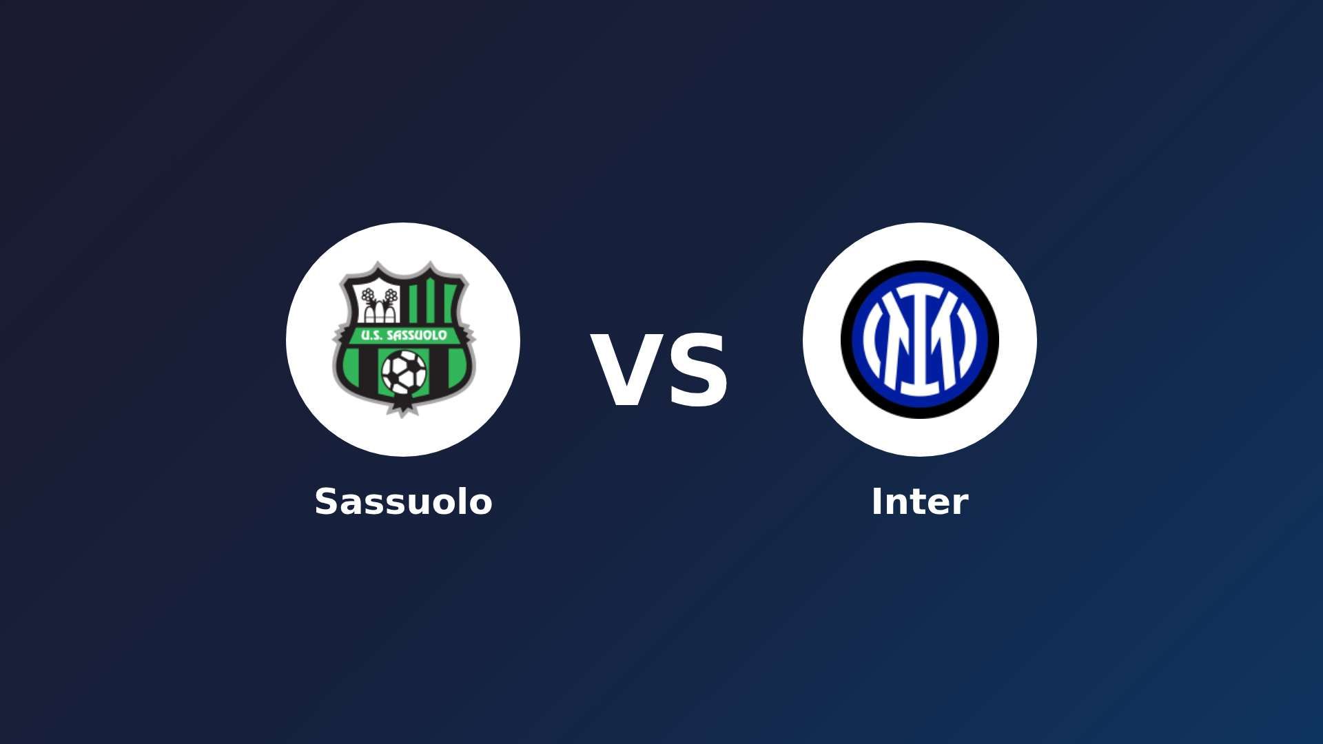 Sassuolo vs Inter