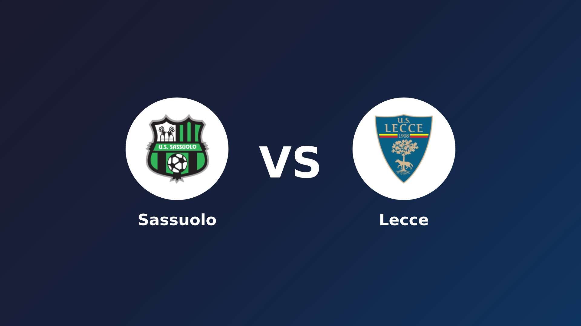 Sassuolo vs Lecce