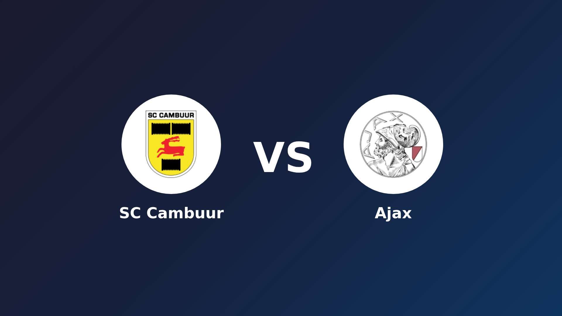 SC Cambuur vs Ajax