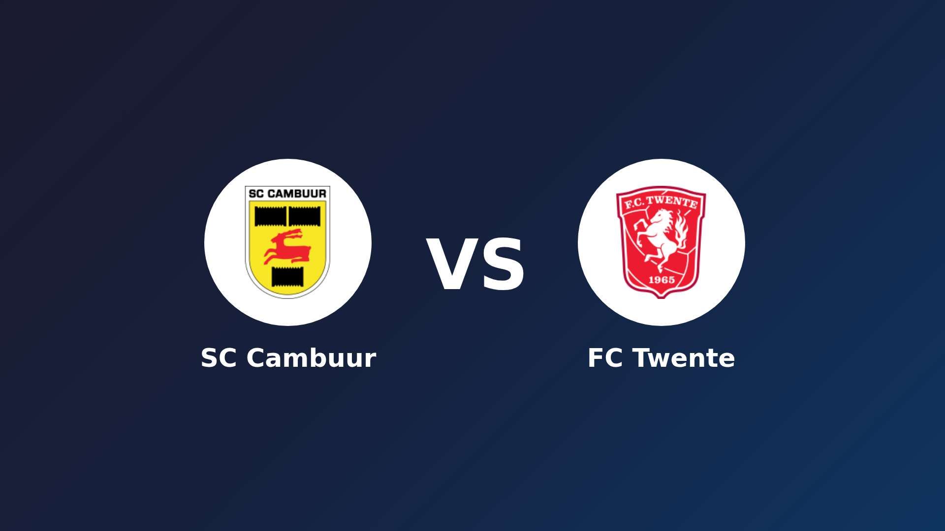 SC Cambuur vs FC Twente