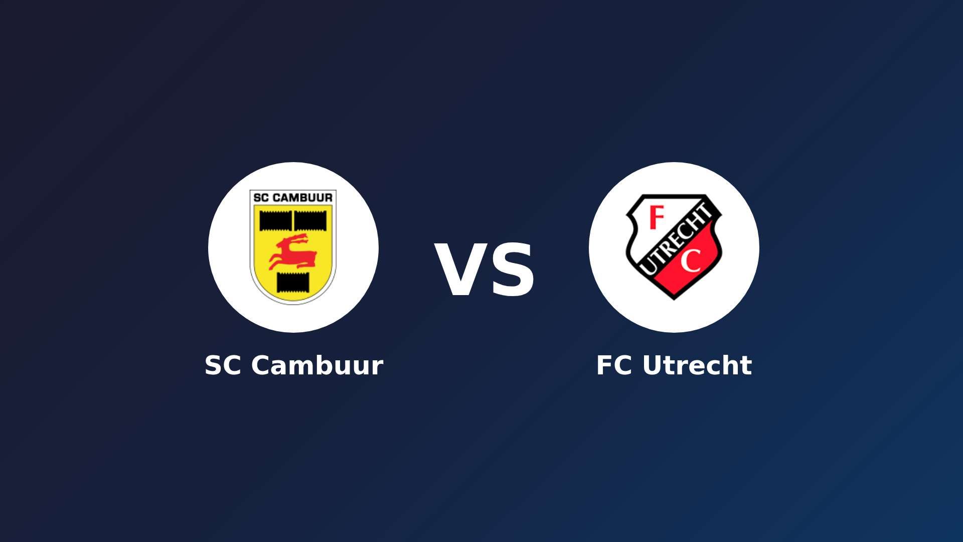 SC Cambuur vs FC Utrecht