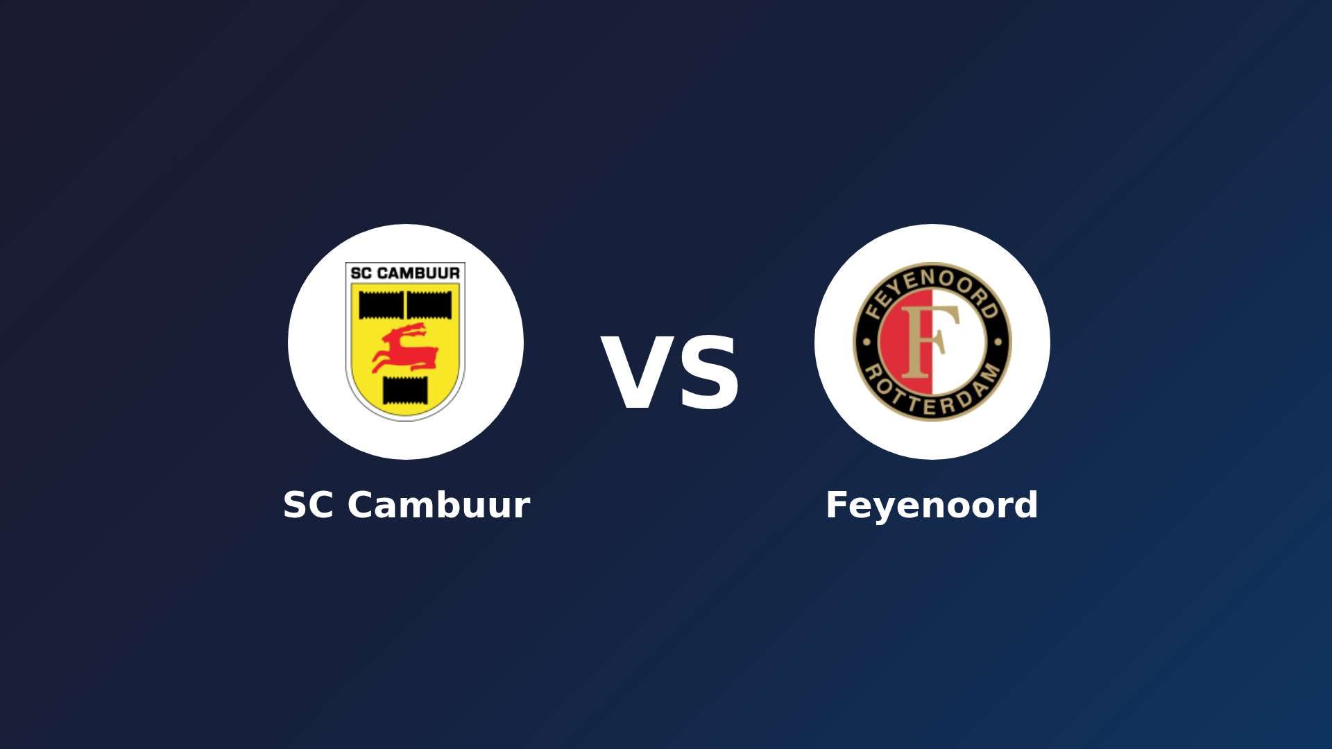 SC Cambuur vs Feyenoord