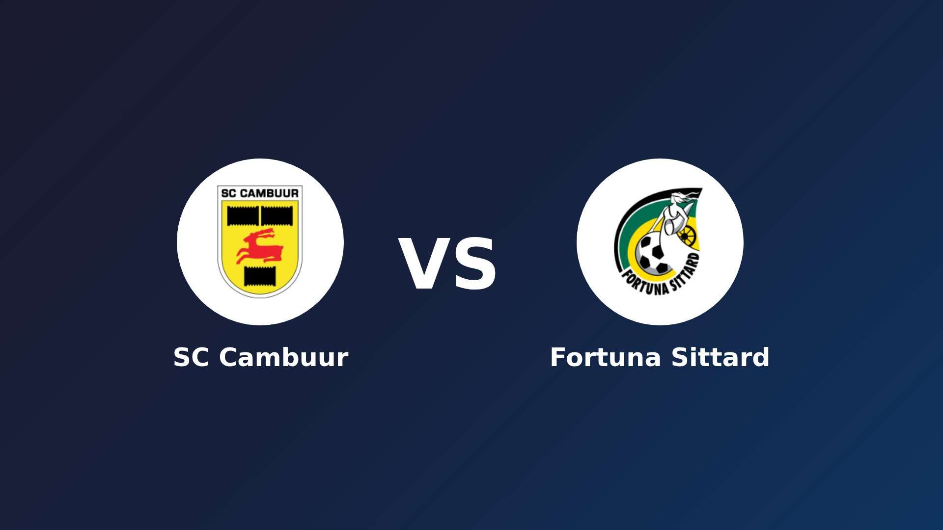 SC Cambuur vs Fortuna Sittard