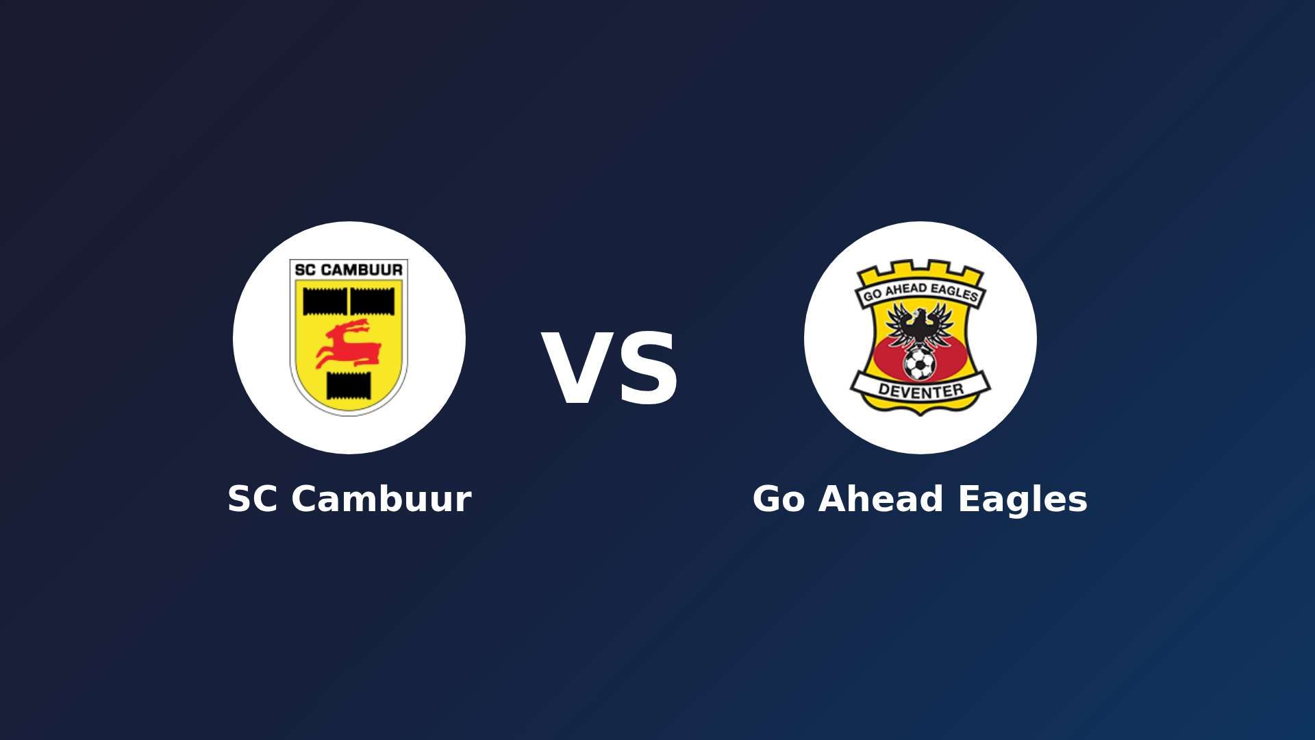 SC Cambuur vs Go Ahead Eagles