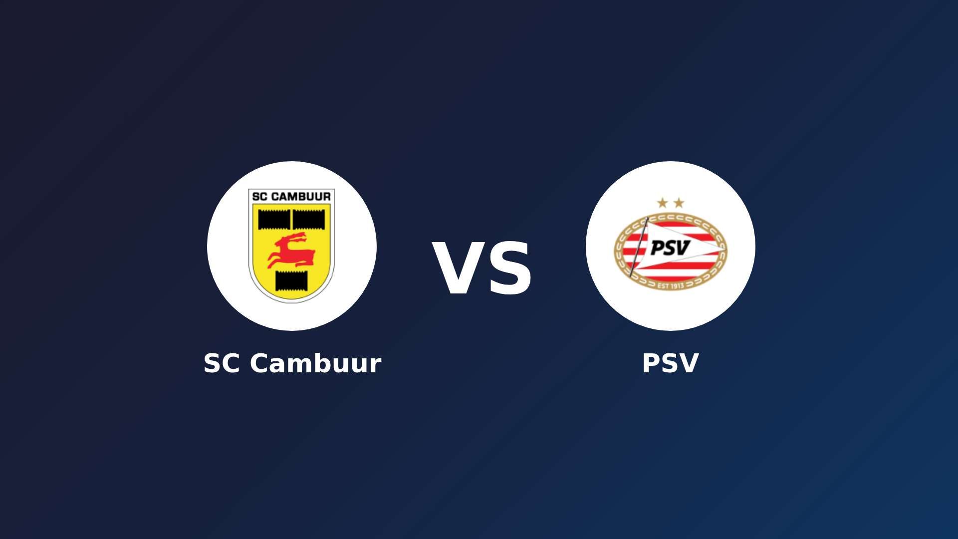 SC Cambuur vs PSV