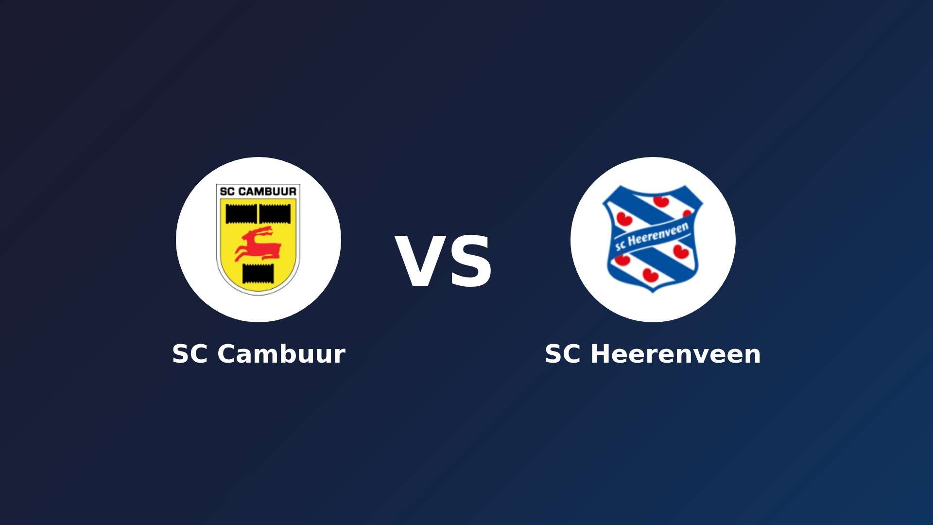 SC Cambuur vs SC Heerenveen