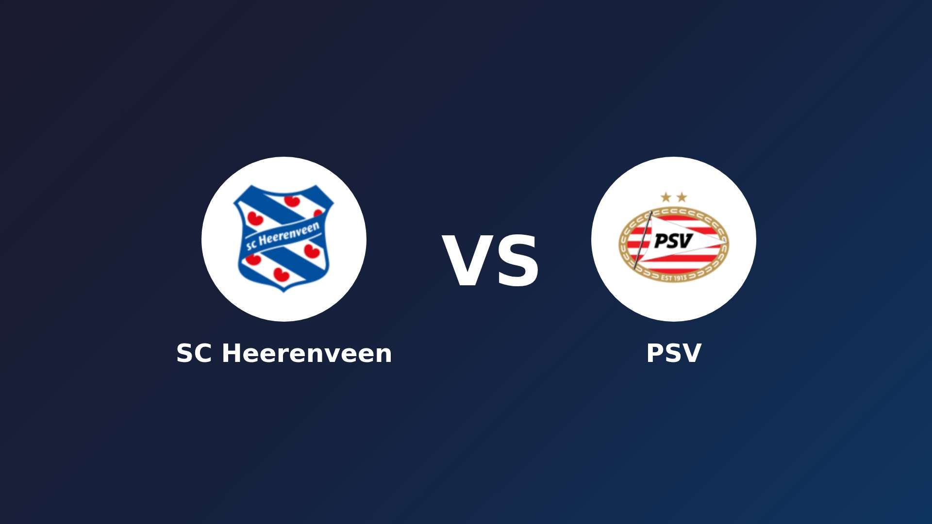 SC Heerenveen vs PSV