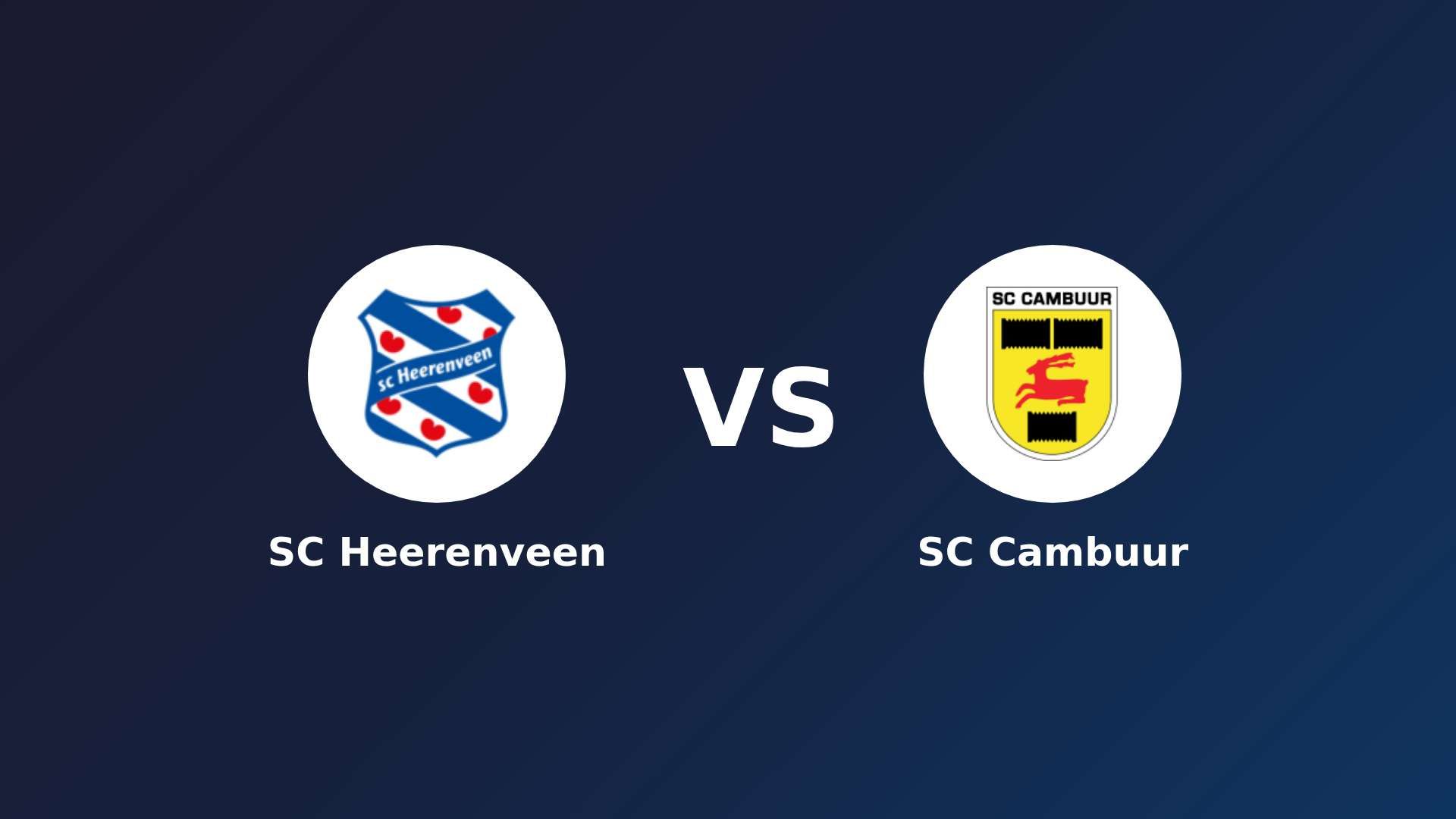 SC Heerenveen vs SC Cambuur