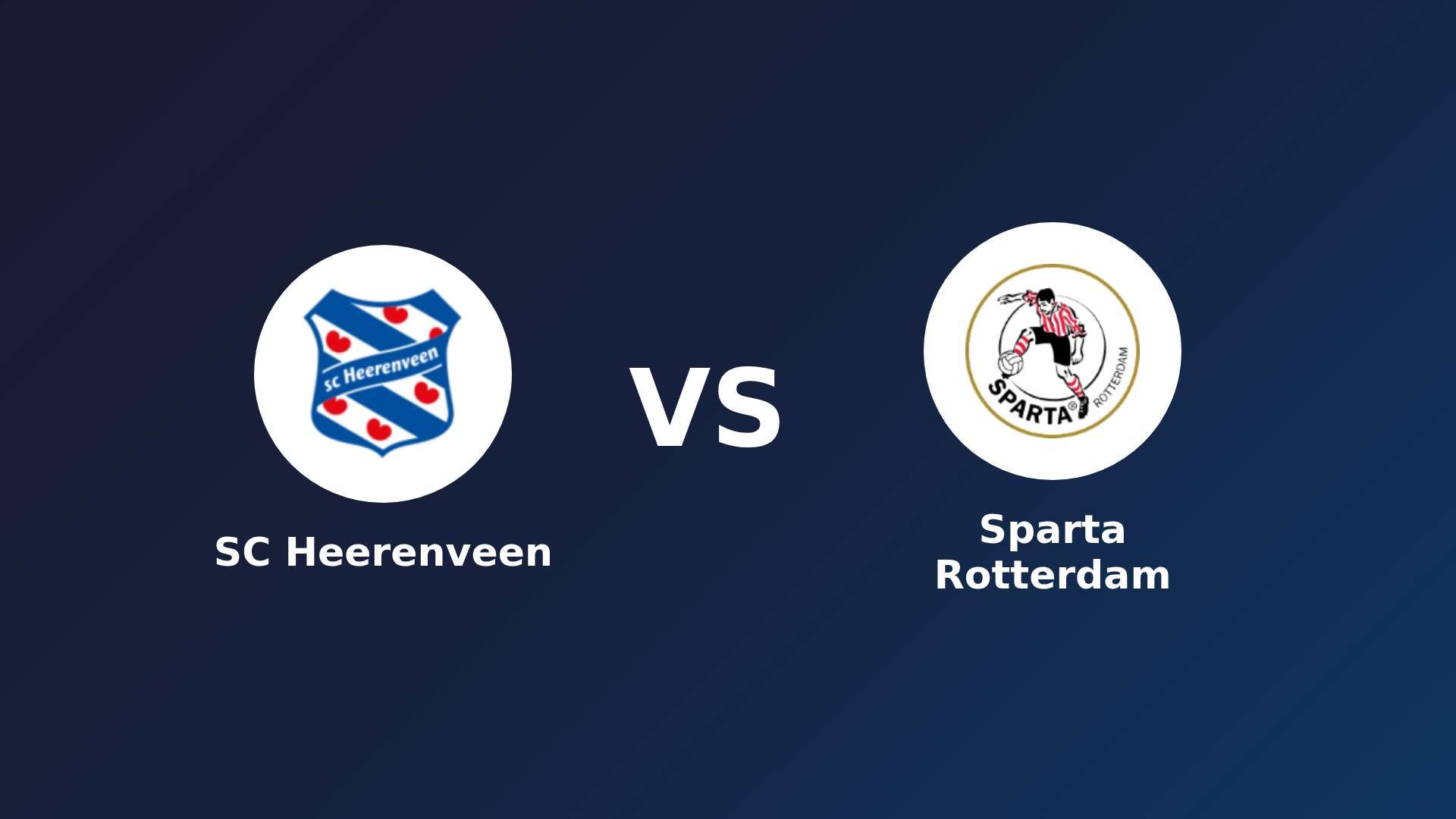 SC Heerenveen vs Sparta Rotterdam