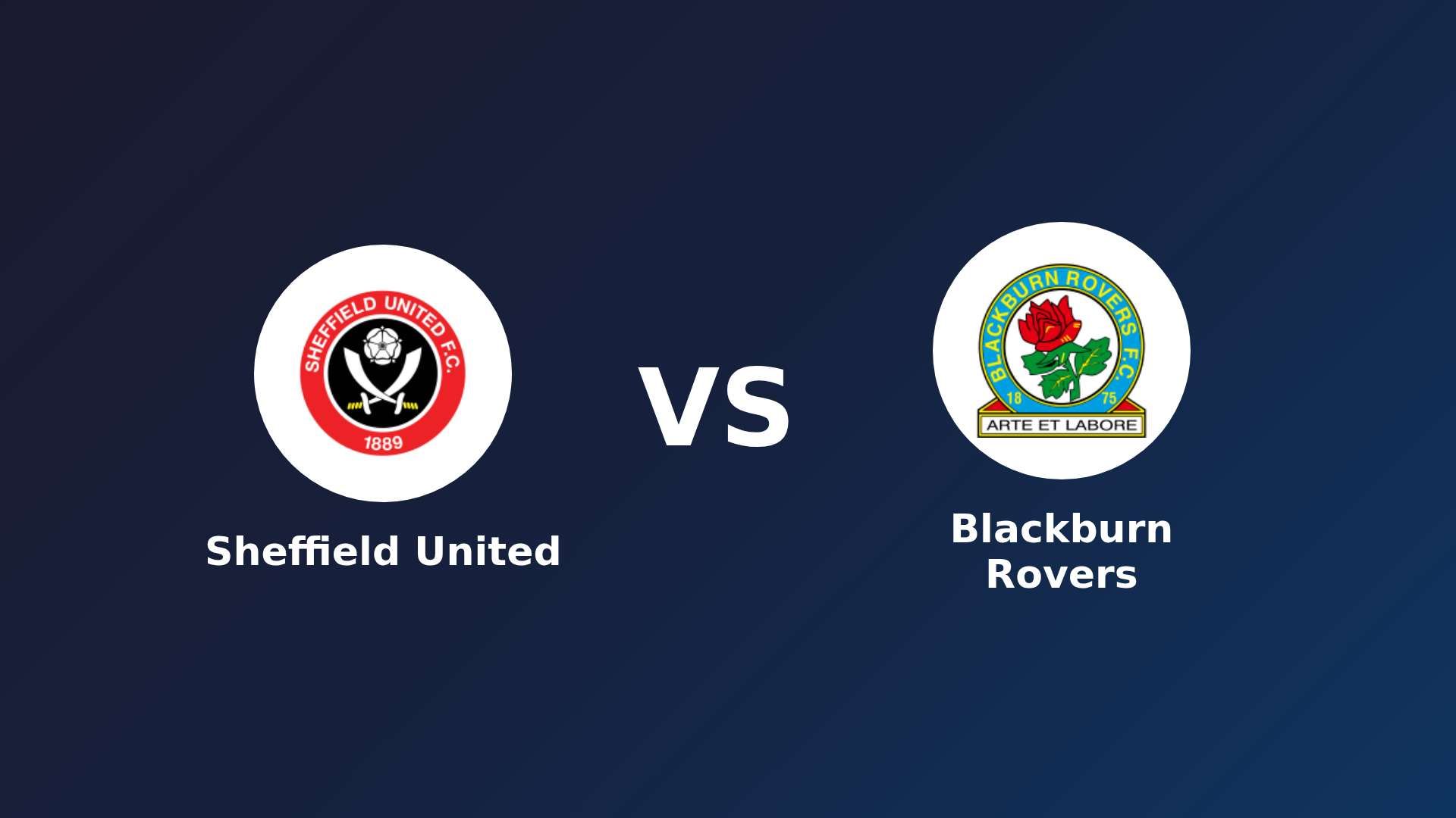Sheffield United vs Blackburn Rovers