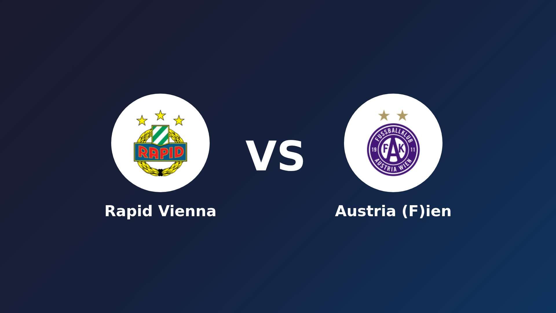 SK Rapid vs Austria (F)ien