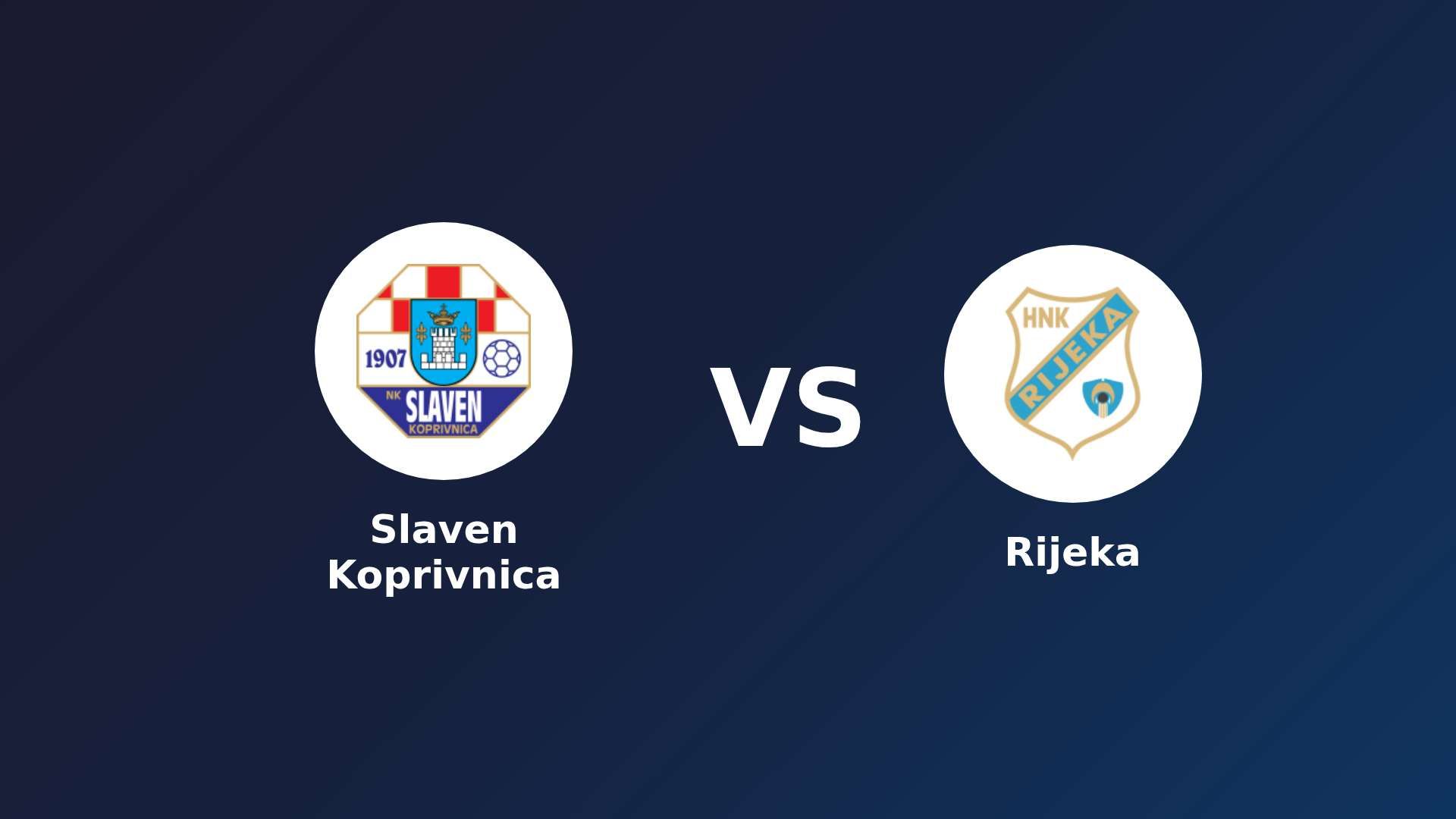 Slaven Koprivnica vs Rijeka