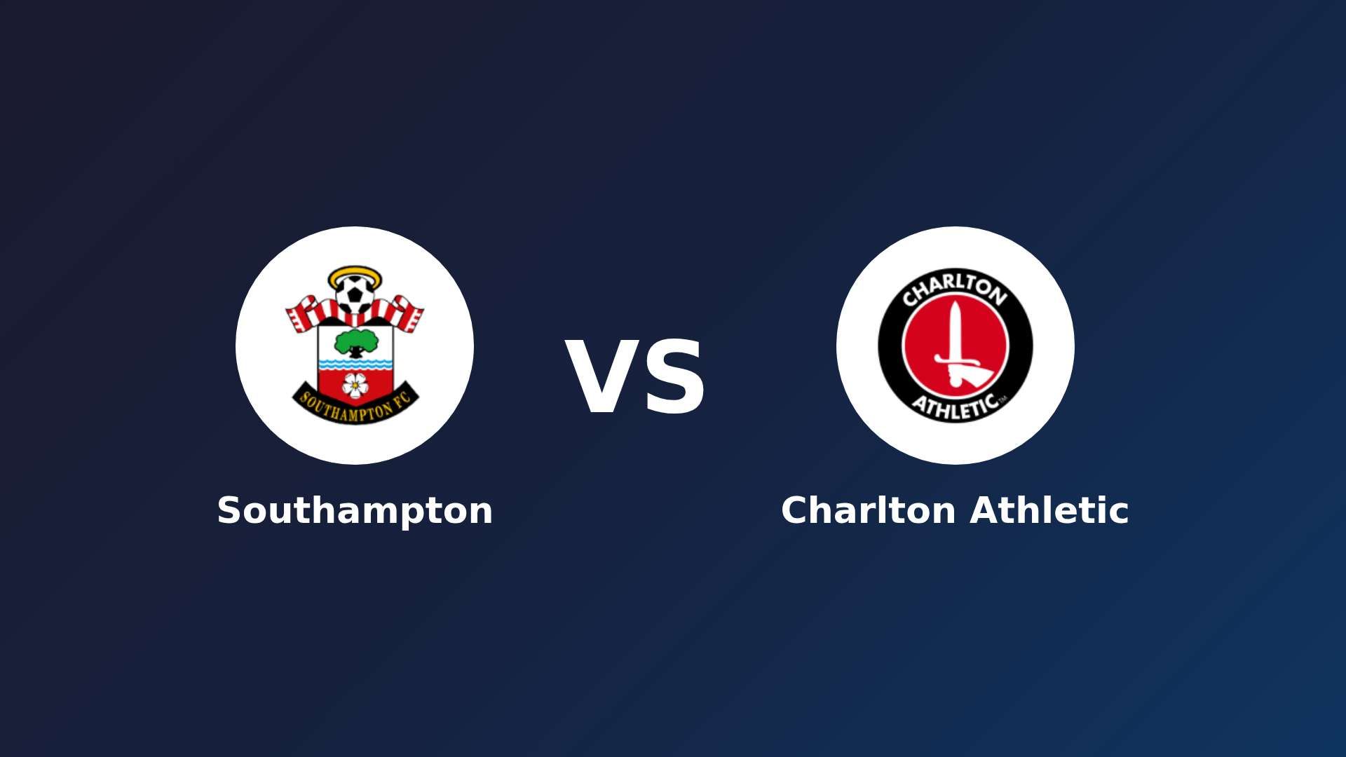 Southampton vs Charlton Athletic