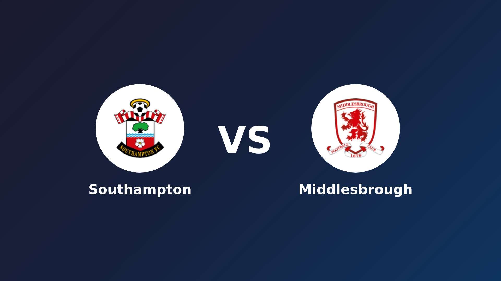 Southampton vs Middlesbrough