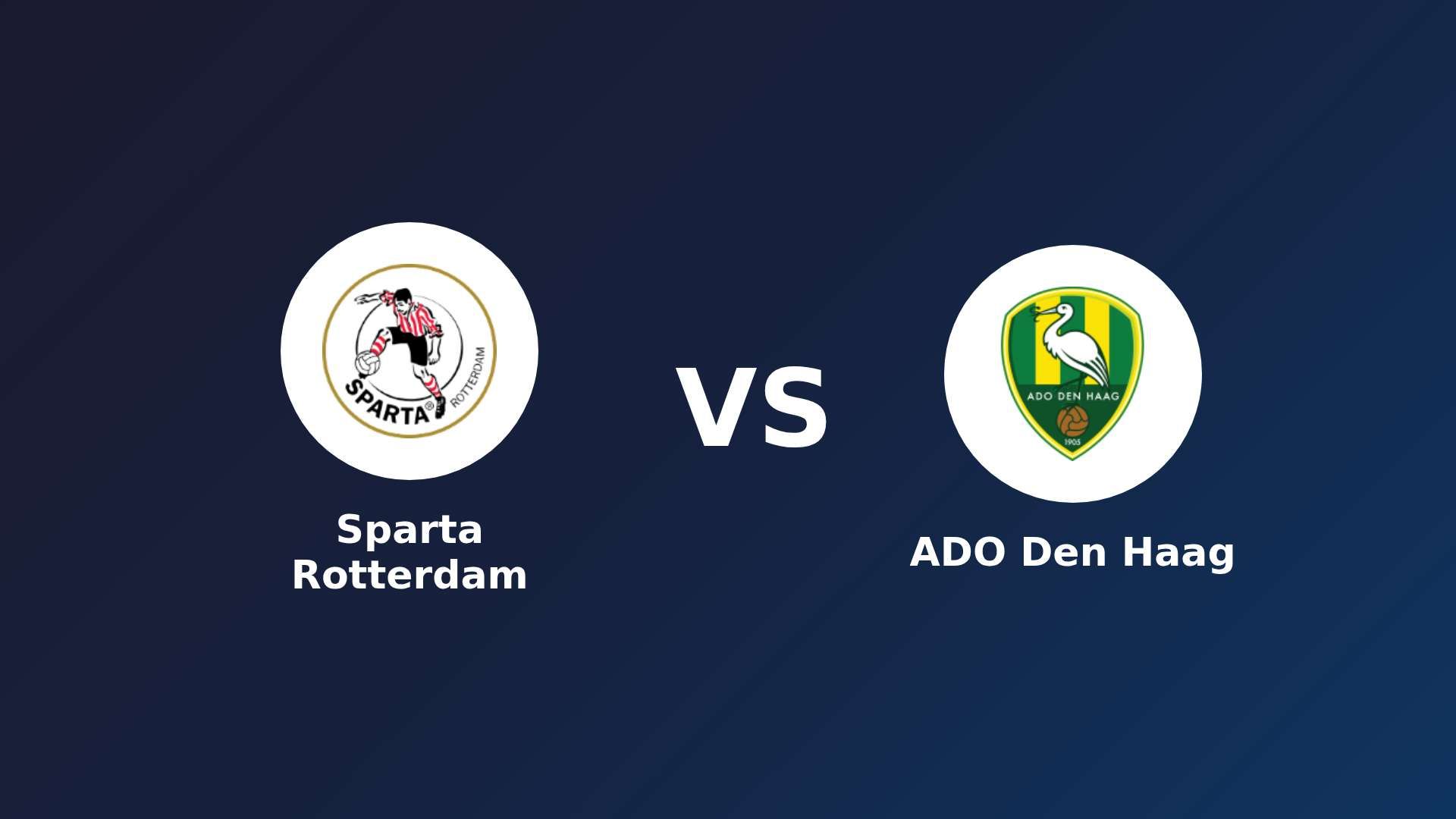 Sparta Rotterdam vs ADO Den Haag