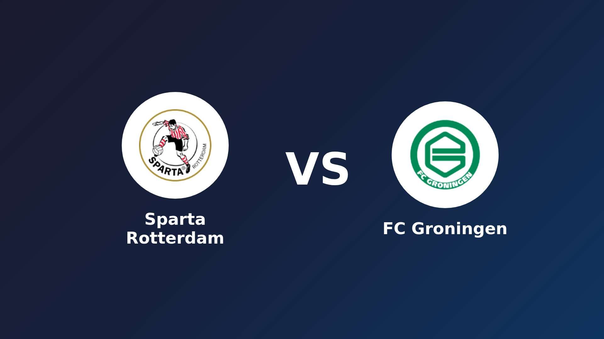 Sparta Rotterdam vs FC Groningen
