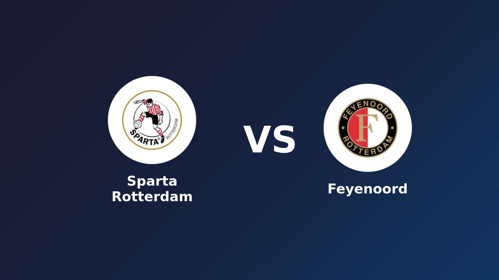Sparta Rotterdam vs Feyenoord