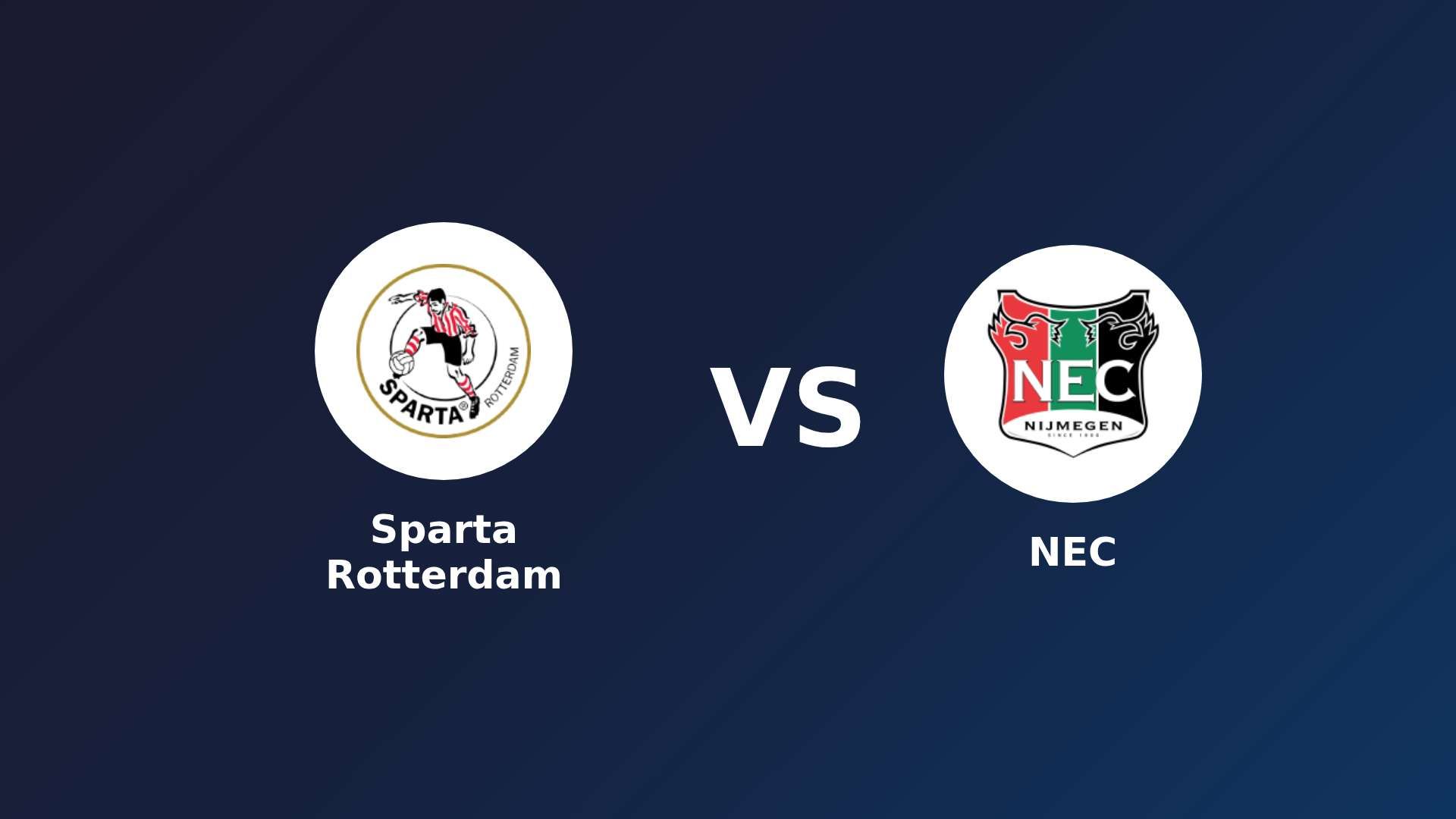 Sparta Rotterdam vs NEC Nijmegen