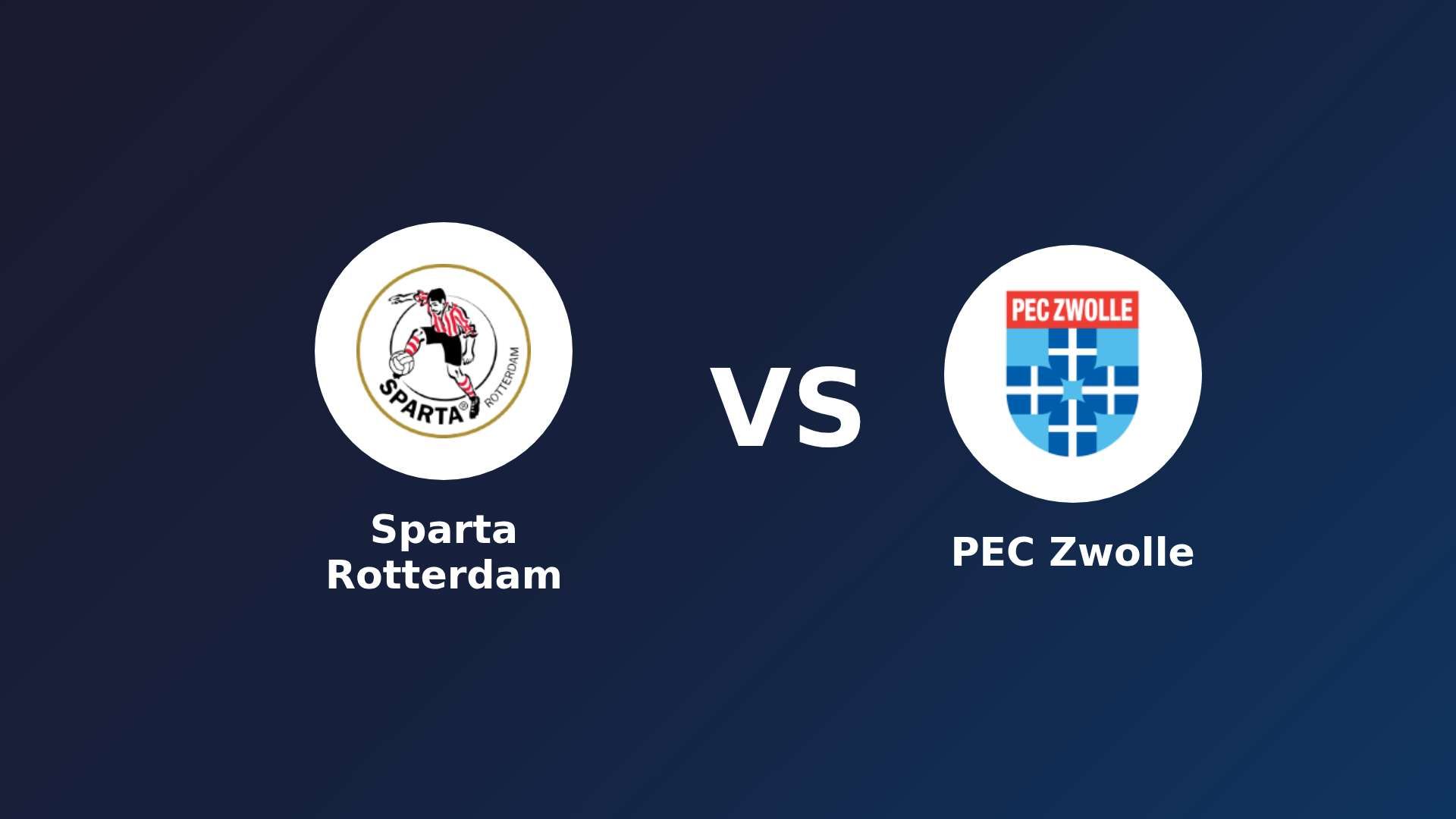 Sparta Rotterdam vs PEC Zwolle