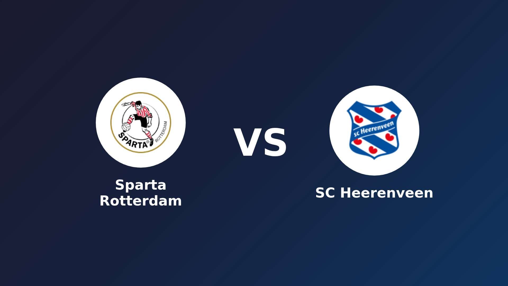 Sparta Rotterdam vs SC Heerenveen