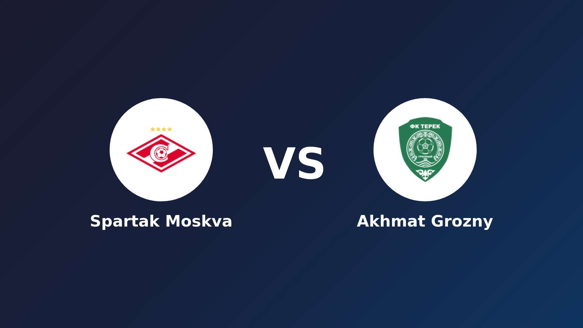 Spartak Moskva vs Akhmat Grozny