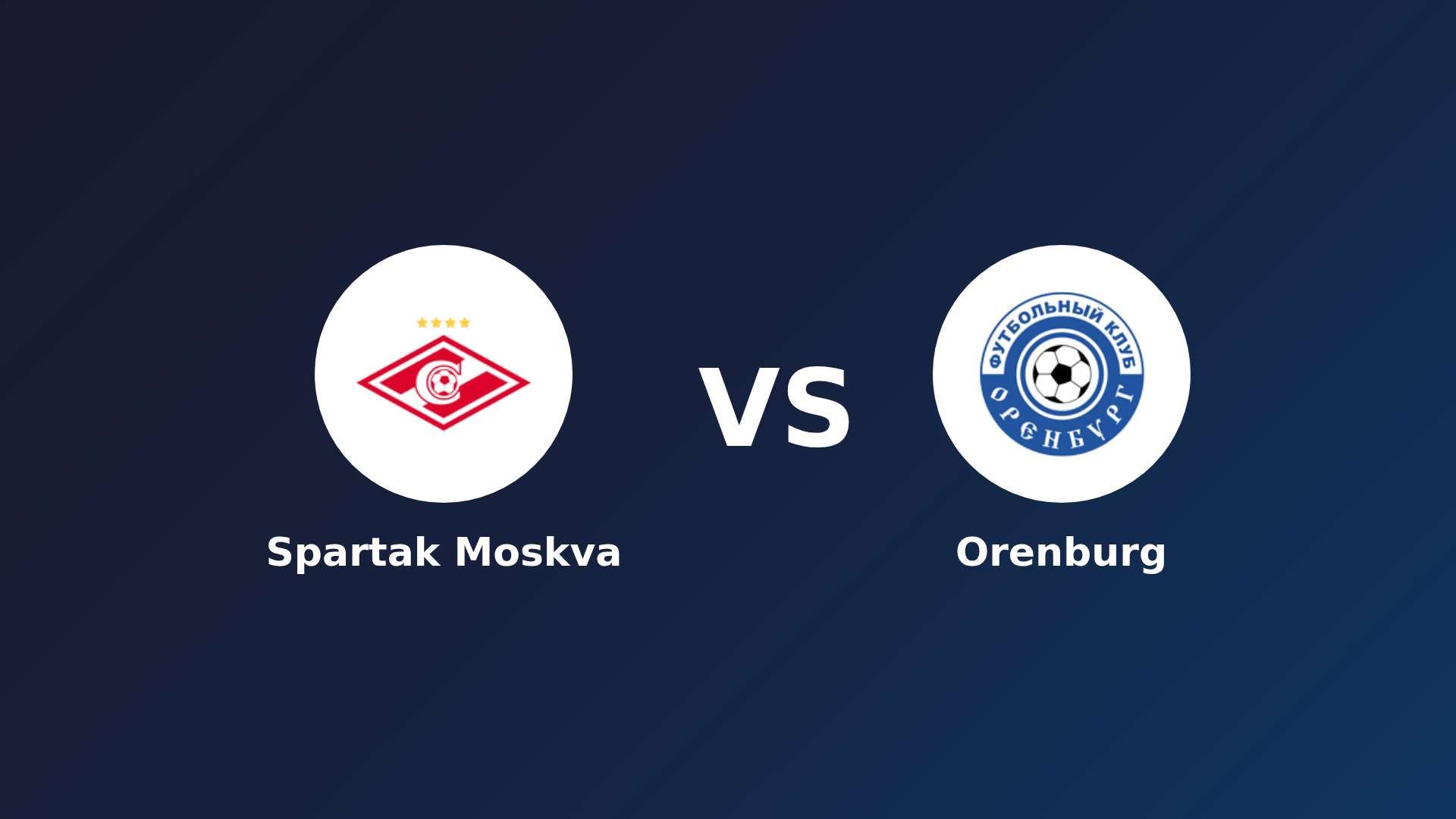 Spartak Moskva vs Orenburg