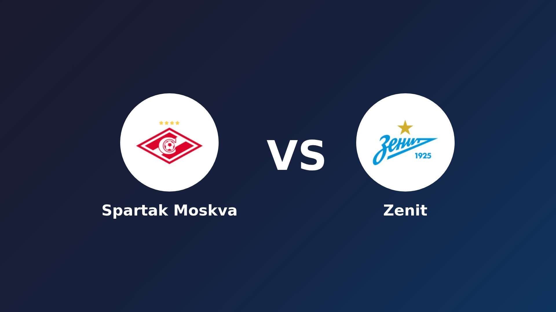Spartak Moskva vs Zenit
