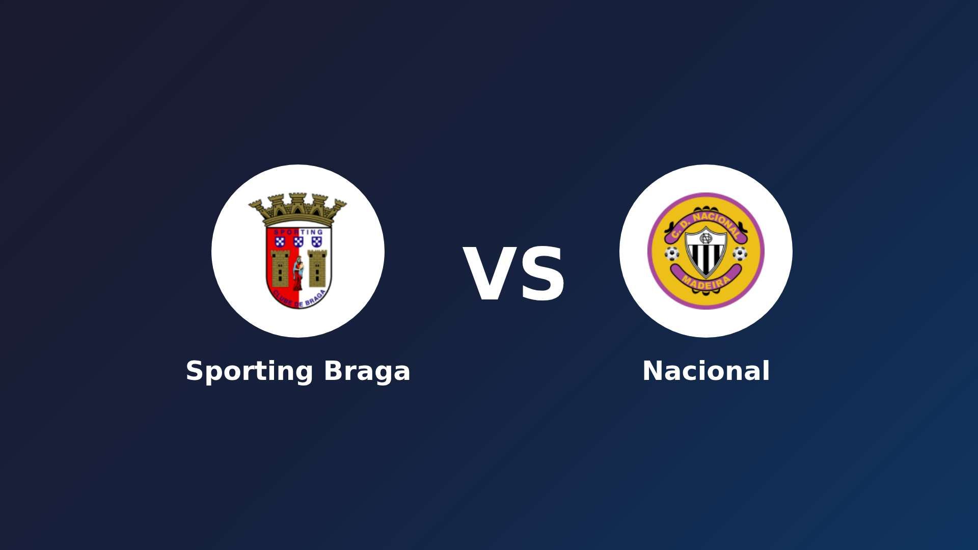 Sporting Braga vs Nacional