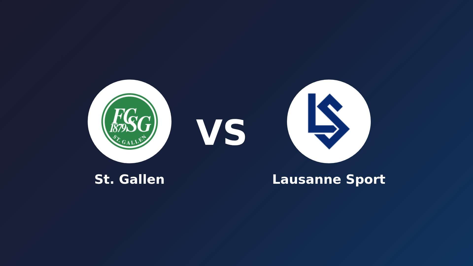 St. Gallen vs Lausanne Sport