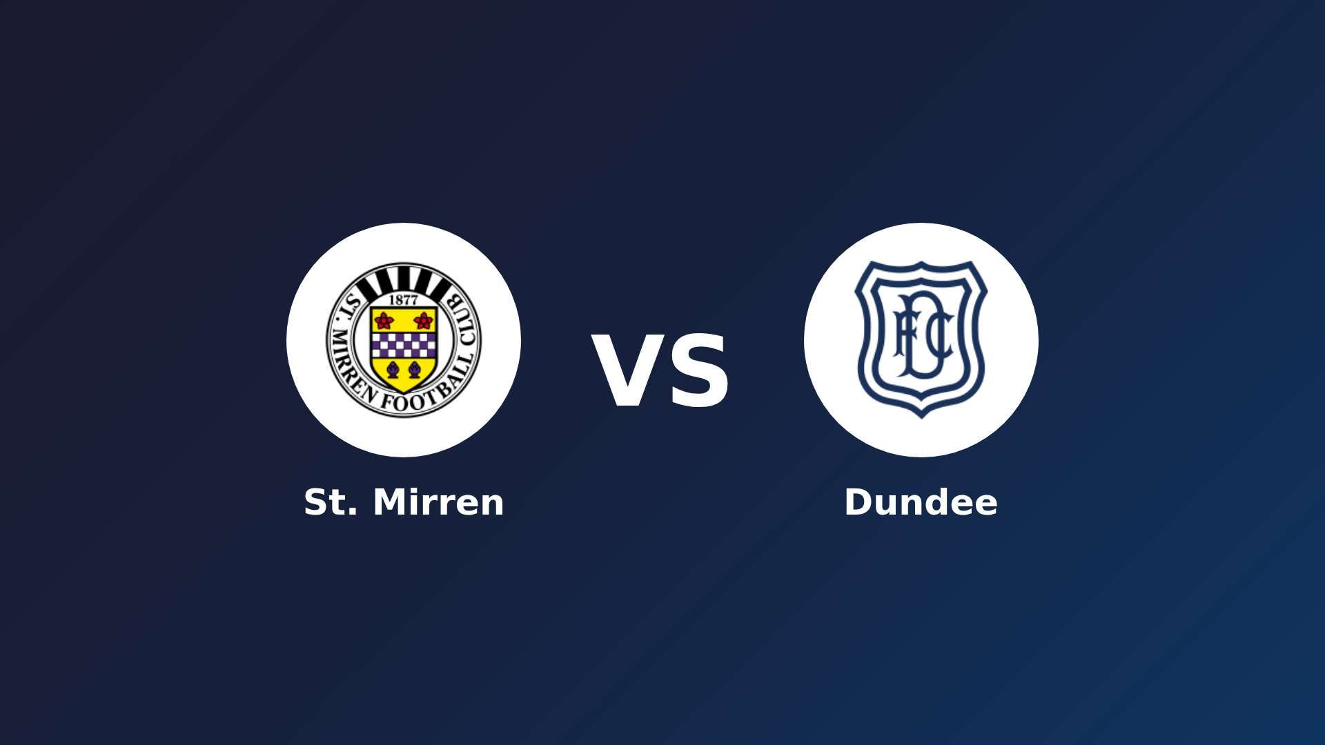 St. Mirren vs Dundee