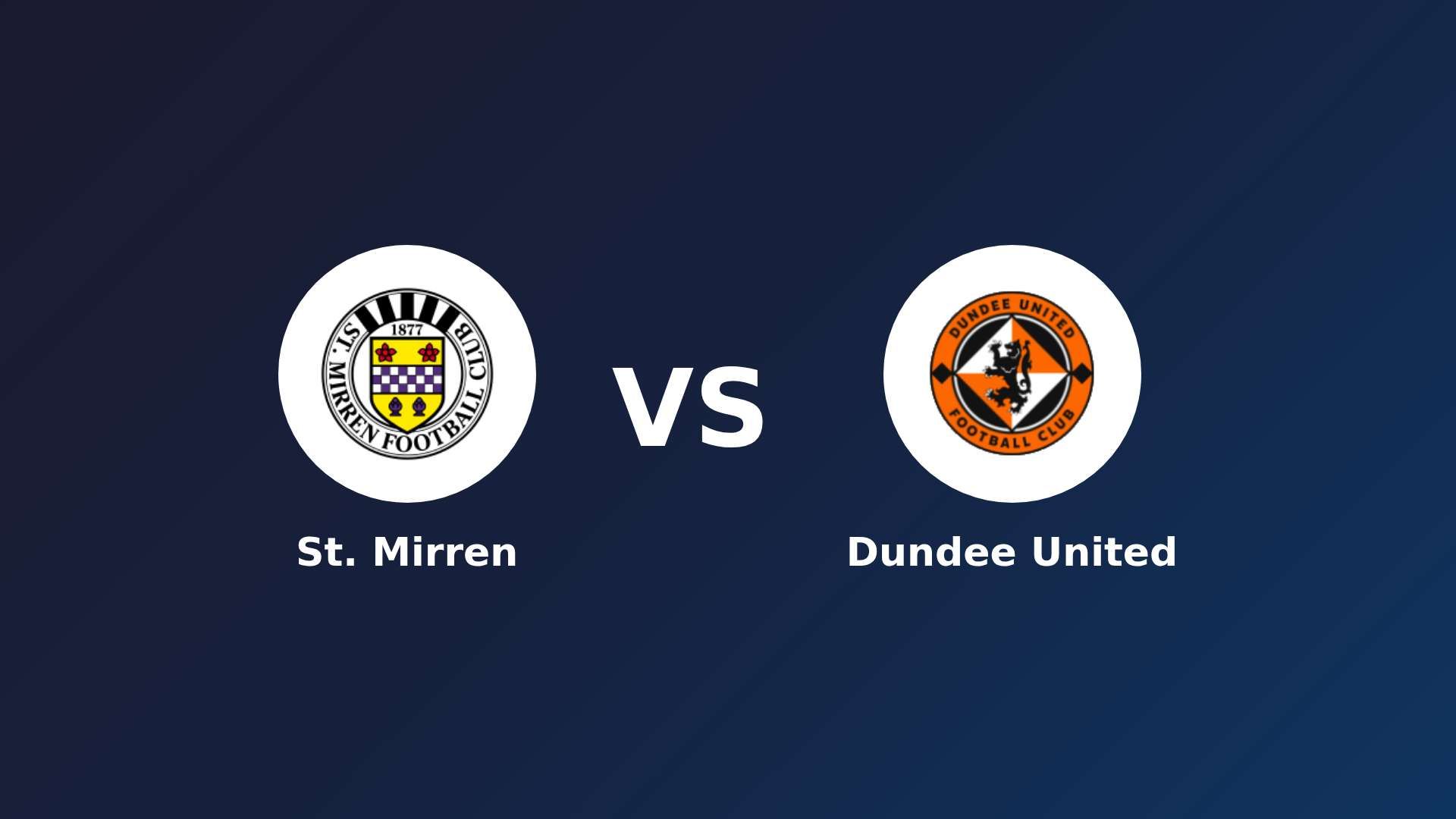 St. Mirren vs Dundee United