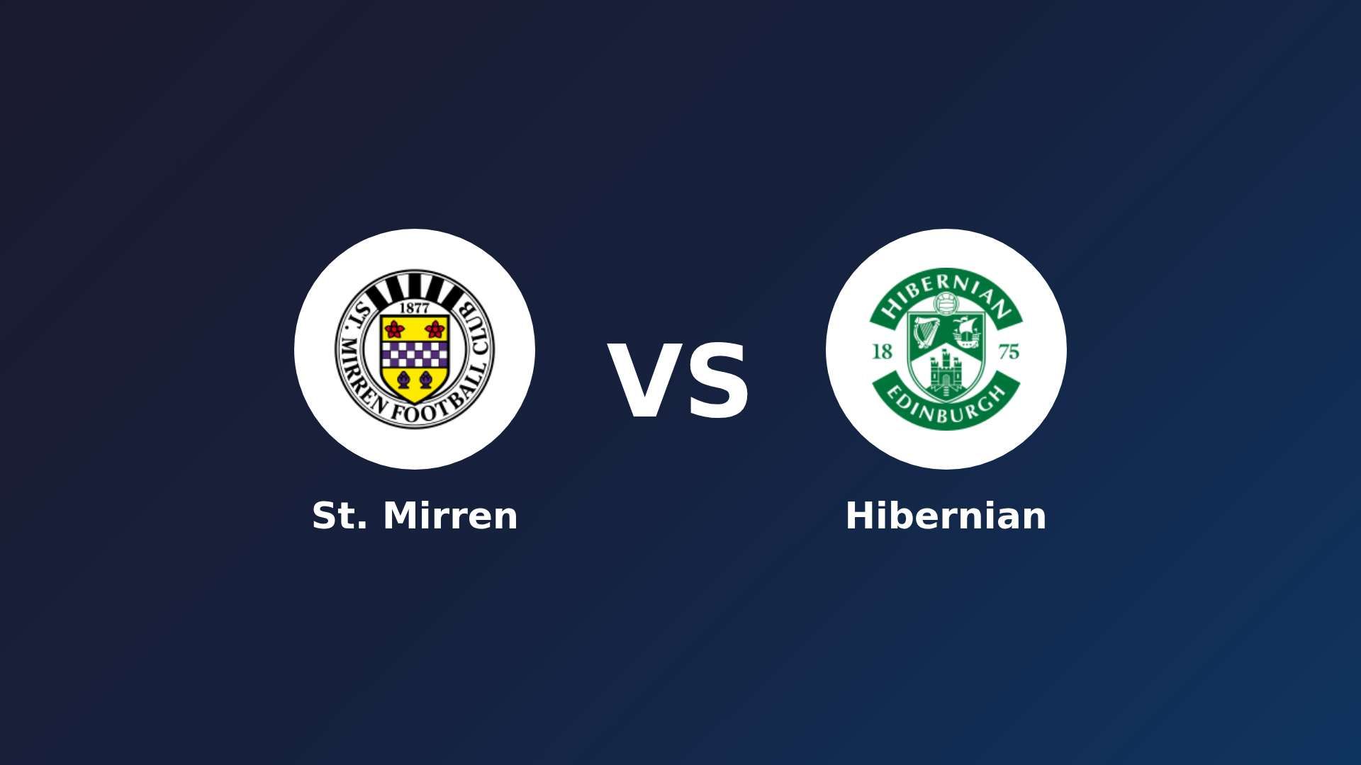 St. Mirren vs Hibernian