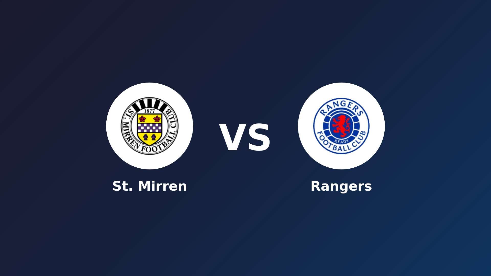 St. Mirren vs Rangers