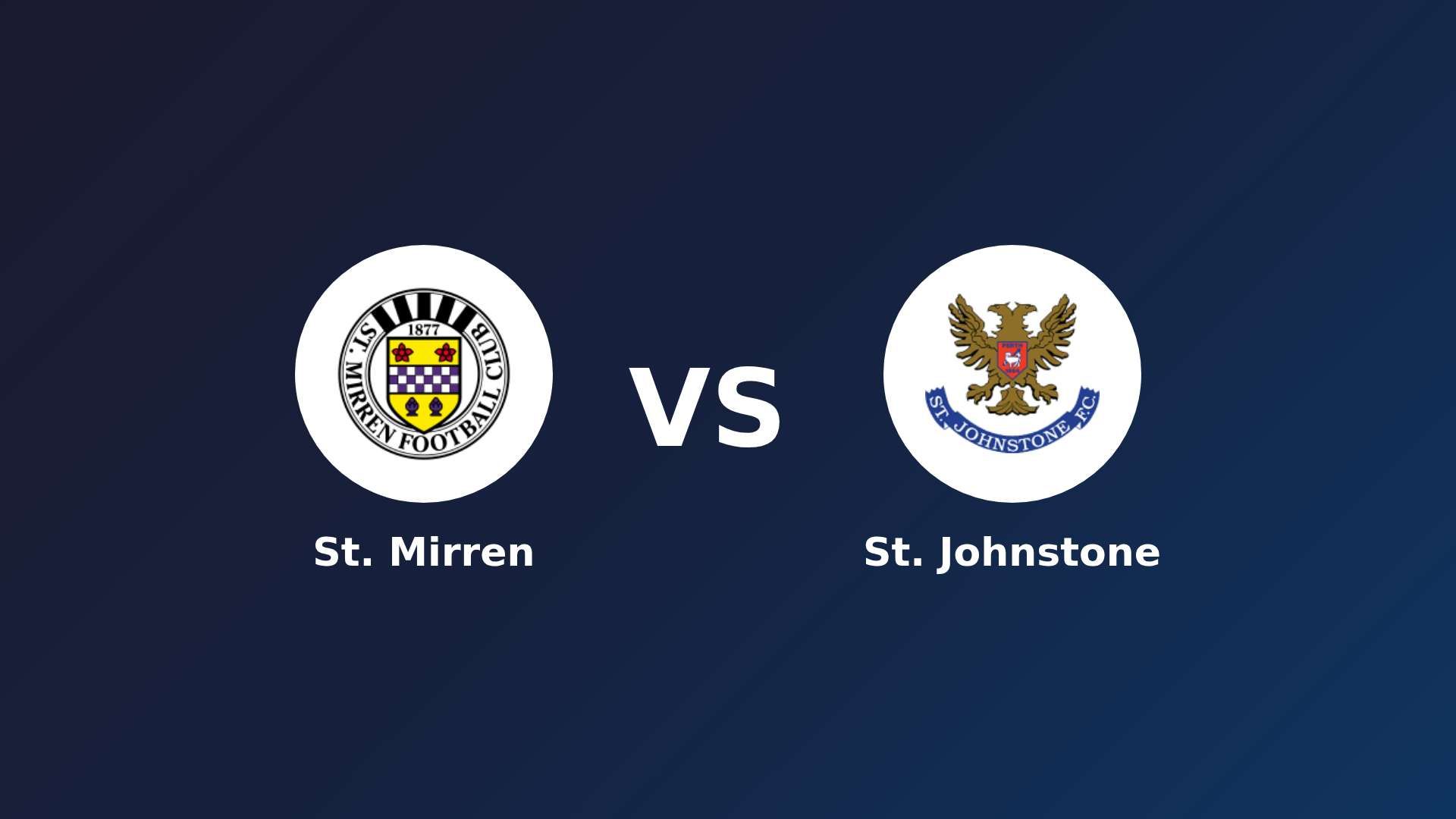 St. Mirren vs St. Johnstone
